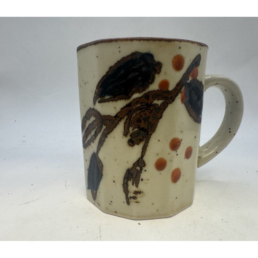 BITTERSWEET 1 Grandmug Grand Coffee Mug 5" Stoneware Tall Berries Otagiri Japan